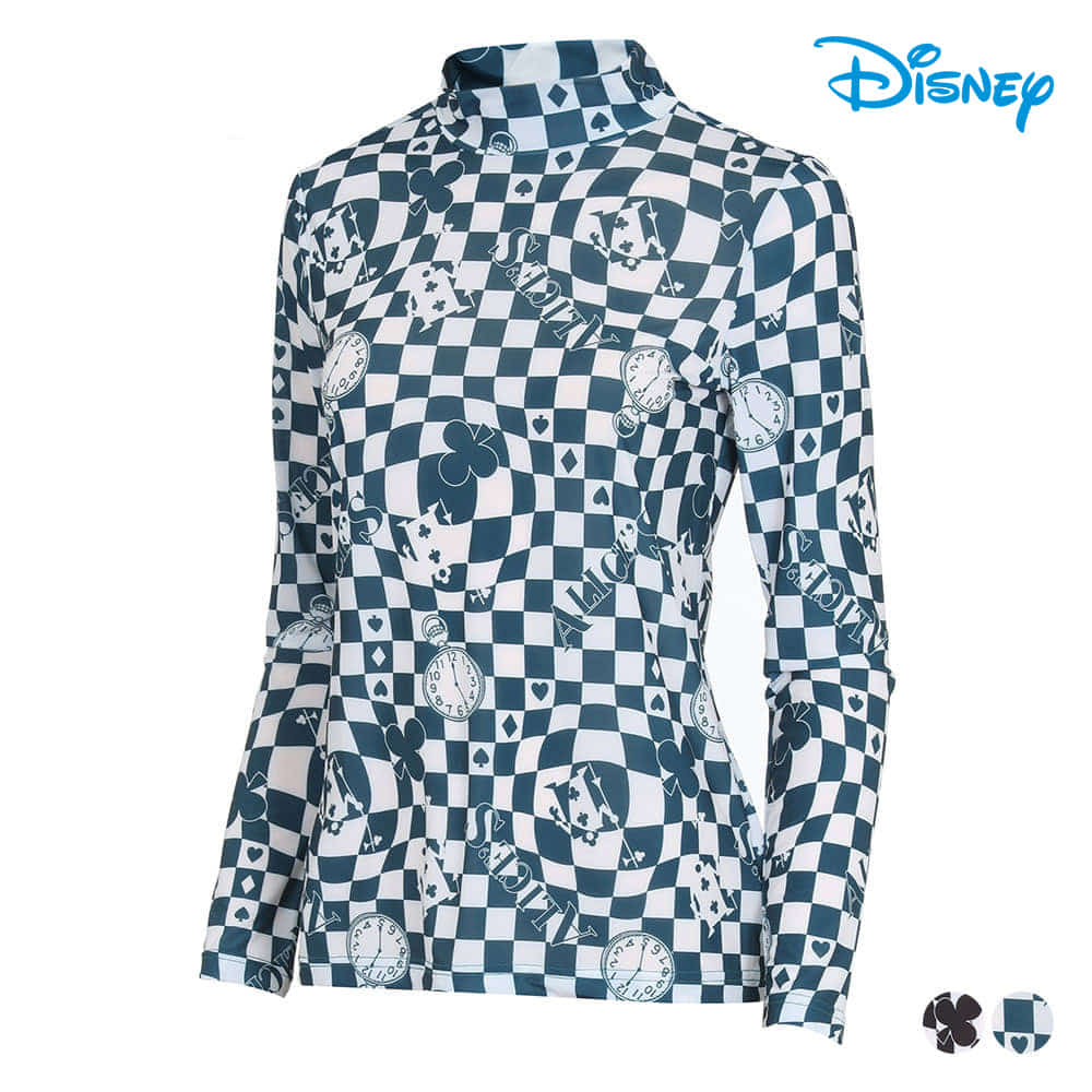 [디즈니골프] 디즈니골프 여성 체크 패턴 티셔츠 DN1LTS010